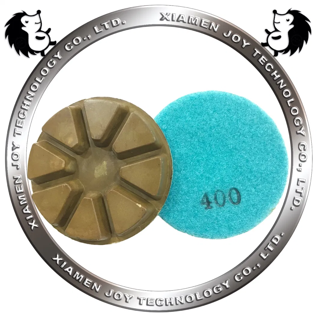 8 Triangles Diamond Resin Floor Polishing Pads Polishing Concrete Grinding Wheel Abrasive Diamond Tool (JOY-RFP-03)